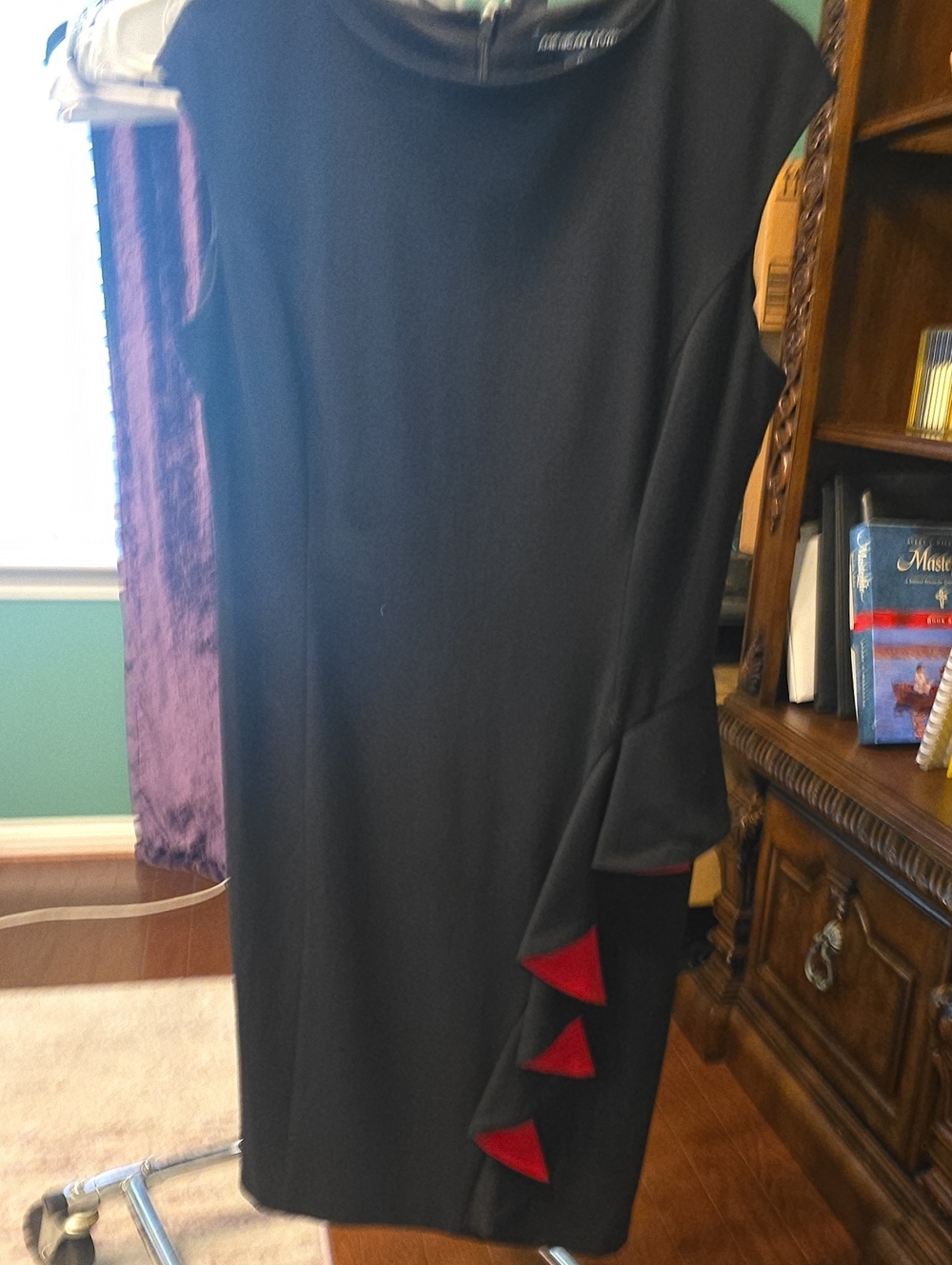 Flattering American Living Black Crewneck Dress